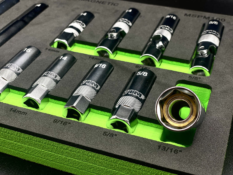 VIM Tools 12 Piece Magnetic Master Spark Plug Socket Set