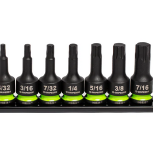 GRIPEDGE RPT Impact Hex Driver Set - 7-Pc 3/8’’ Drive Short SAE Part #IHBS7S