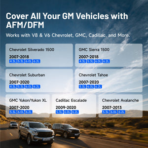 TOPDON AFM/DFM Disabler for GM V6 & V8 - GM V6/V8 compatibility
