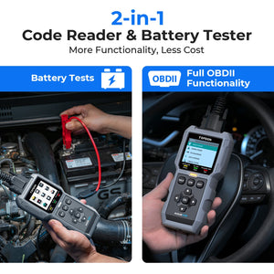 TOPDON ArtiLink500B OBD2 Scanner & Battery Tester - Battery test in use