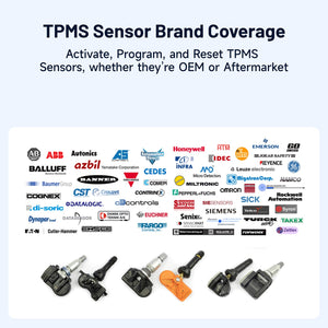 TOPDON TP58 Advanced TPMS Tool with OBDII - Sensor coverage
