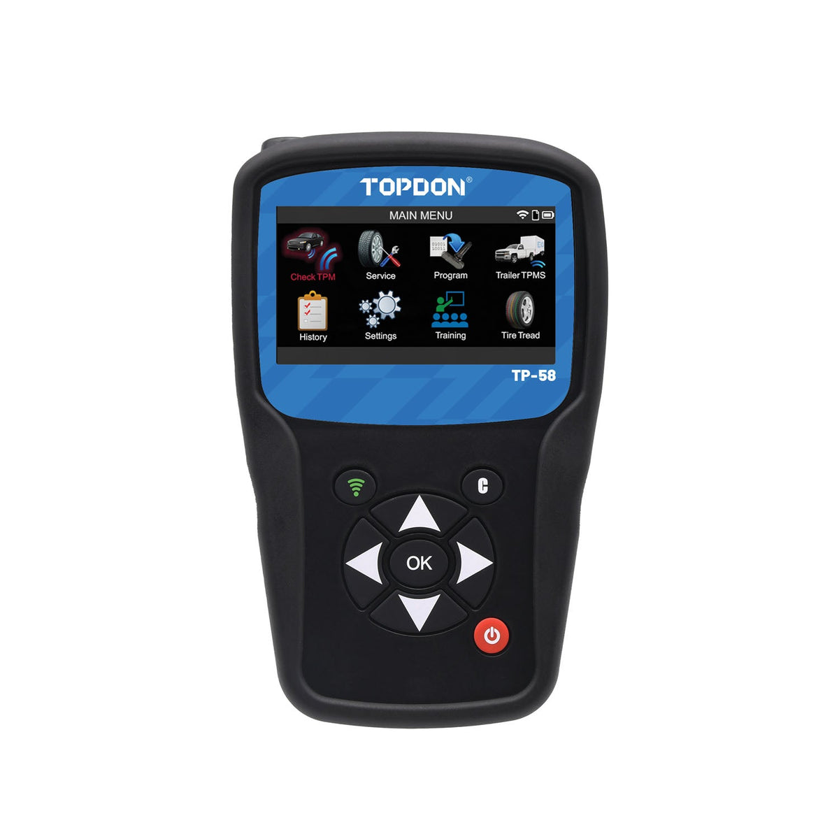 TOPDON TP58 Advanced TPMS Tool with OBDII Relearn & Touchscreen
