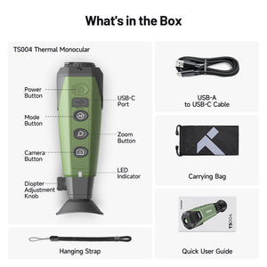 TOPDON TS004 Thermal Imaging Monocular - What's in the box