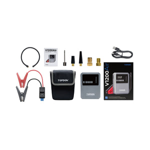 TOPDON V1200Air Jump Starter & Tire Inflator - What's in the box