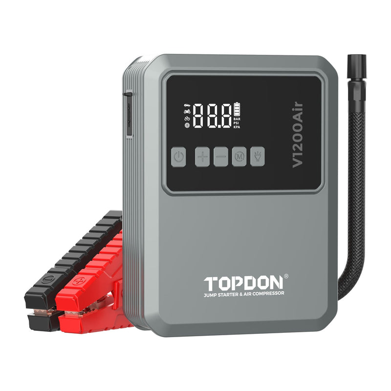 TOPDON V1200Air 1200A Jump Starter & Tire Inflator with Power Bank