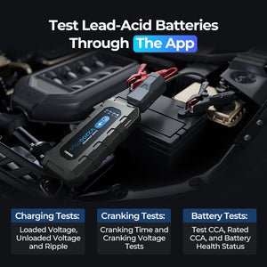 TOPDON V2200Plus Jump Starter & Battery Tester - Battery and system test on a car battery