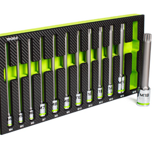 GripEdge | 12-PC 1/4, 3/8 & 1/2" Drive Extra-Long Triple Square Bit Socket Set TS12XLS