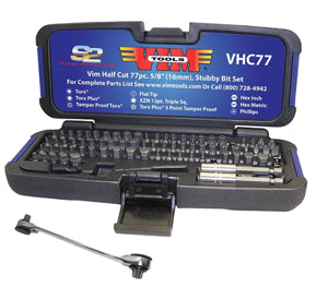 VIM Tools 77 Piece Half Cut Bit Set (VHC77)